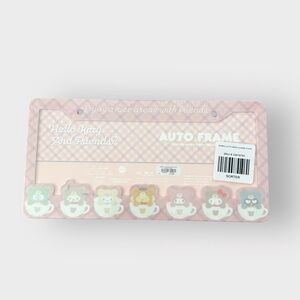 Hello Kitty Pink Auto Frame with Cute Characters